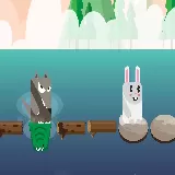 Blocky Rabbit Jumping